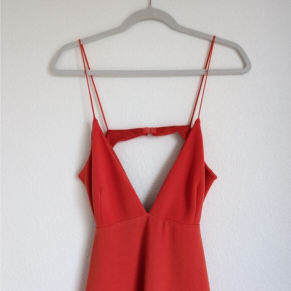 Bec + Bridge Ella Flame Orange Cutout Slit Midi Sleeveless Dress, size 10 - Picture 5 of 14